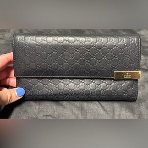 Gucci microguccissma black wallet